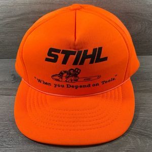 Vintage Stihl Power Tools High Visibility Foam Trucker Snapback Hat